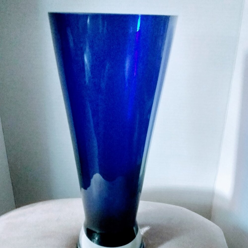 COBALT BULE VASE LSA HANDCRAFTED IN POLAND
